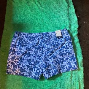 BNWT St Johns bay blue and white print shorts